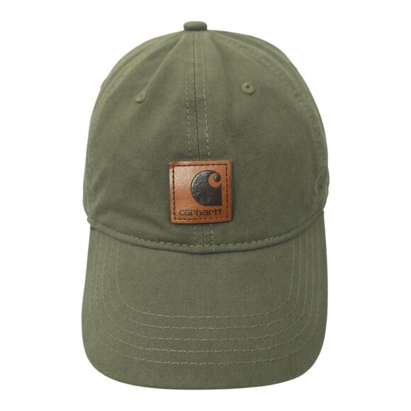 Carhartt Strapback OSFA Cap Hat Trucker Baseball Logo Patch Fatigue Green - Picture 14 of 14